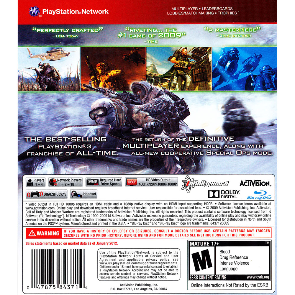 Call of Duty Modern Warfare 2 PS3 [Brand New] 47875843714  eBay
